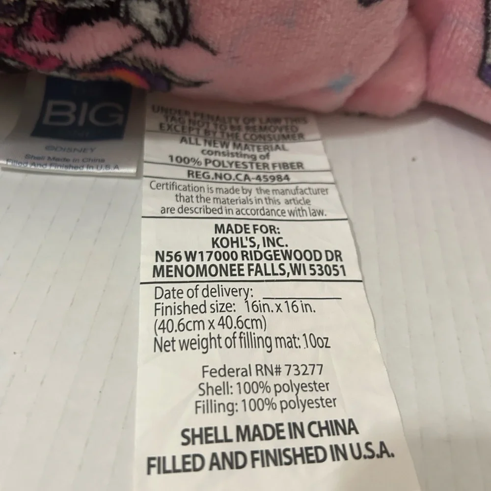 Set of 2 Minnie Mouse / Unicorn Pillows - 15 x 15